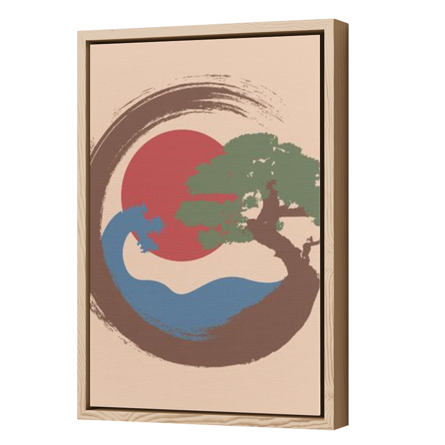 Thumbnail for Canvas - Wood Grain Floating Frame
