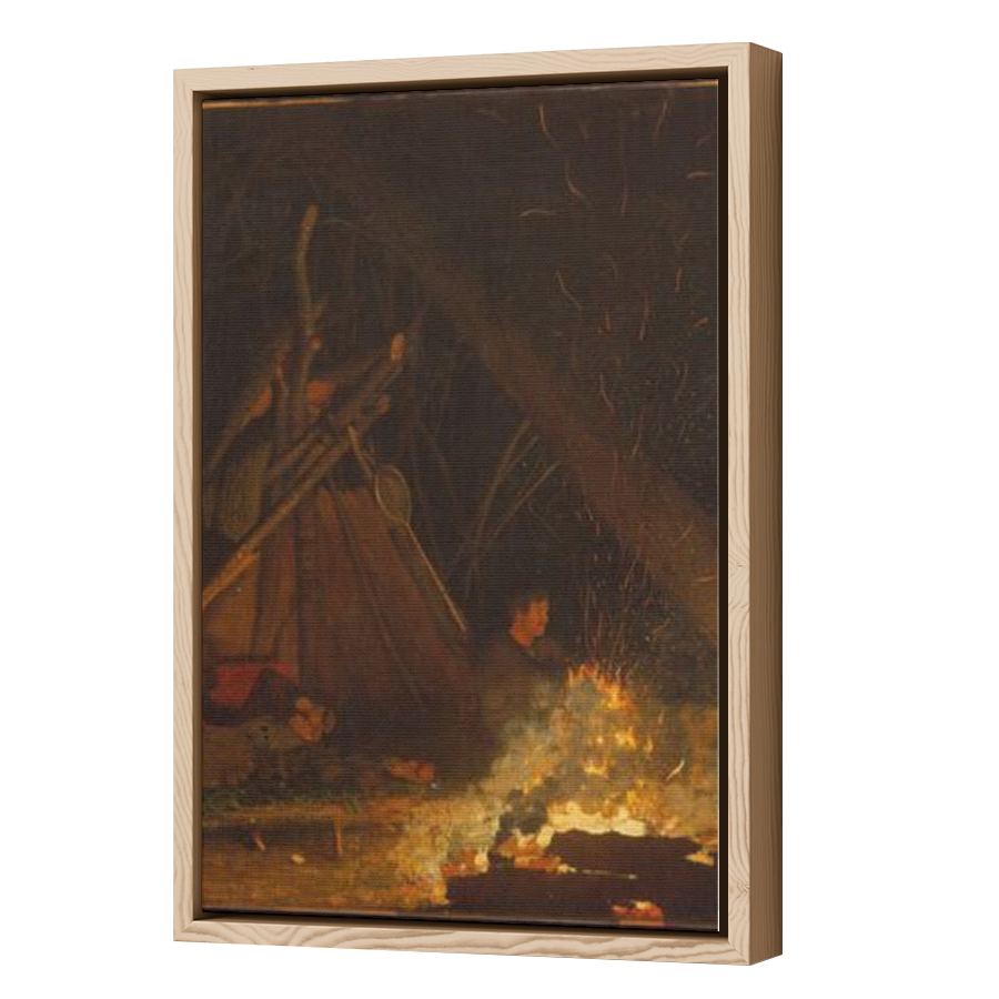 Thumbnail for Canvas - Wood Grain Floating Frame
