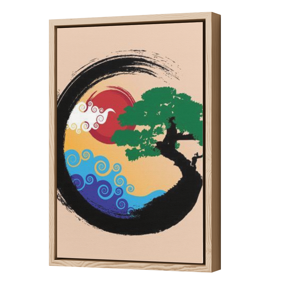Thumbnail for Canvas - Wood Grain Floating Frame