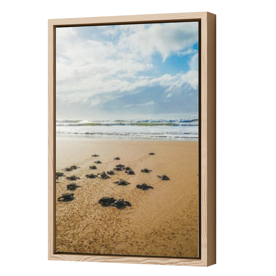 Thumbnail for Canvas - Wood Grain Floating Frame