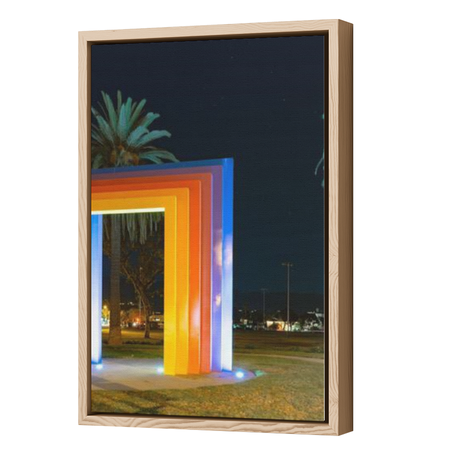 Thumbnail for Canvas - Wood Grain Floating Frame