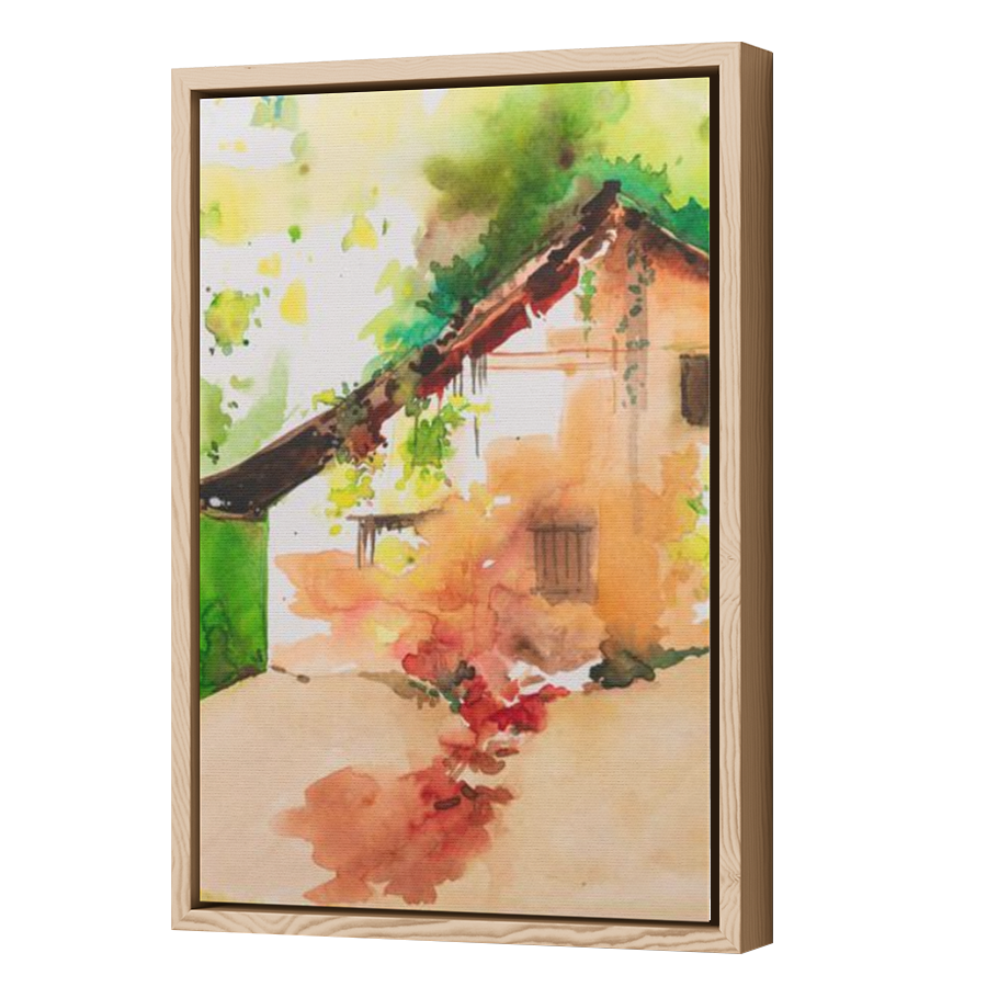 Thumbnail for Canvas - Wood Grain Floating Frame