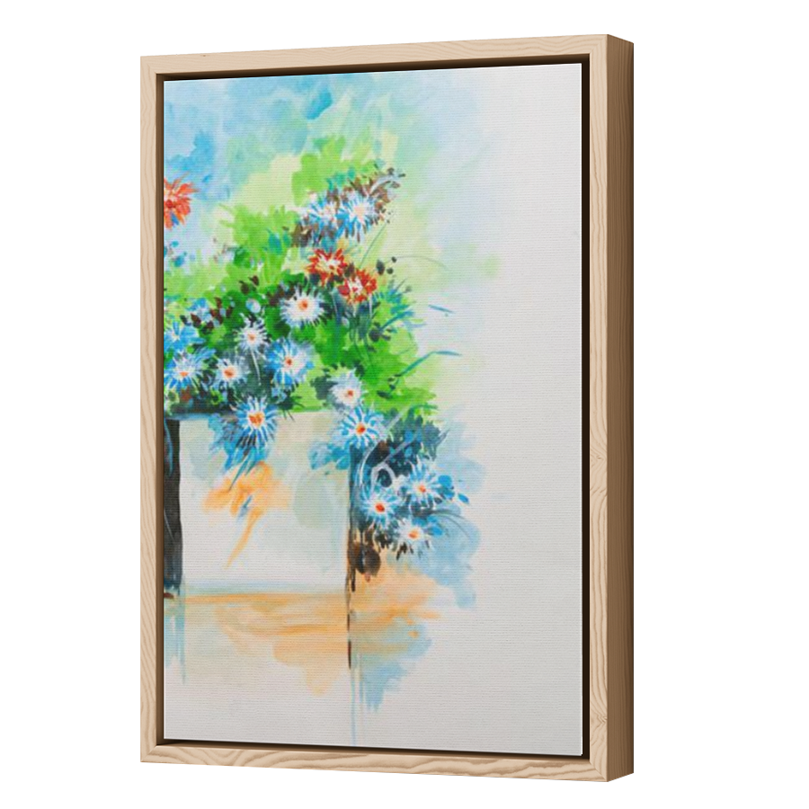 Thumbnail for Canvas - Wood Grain Floating Frame
