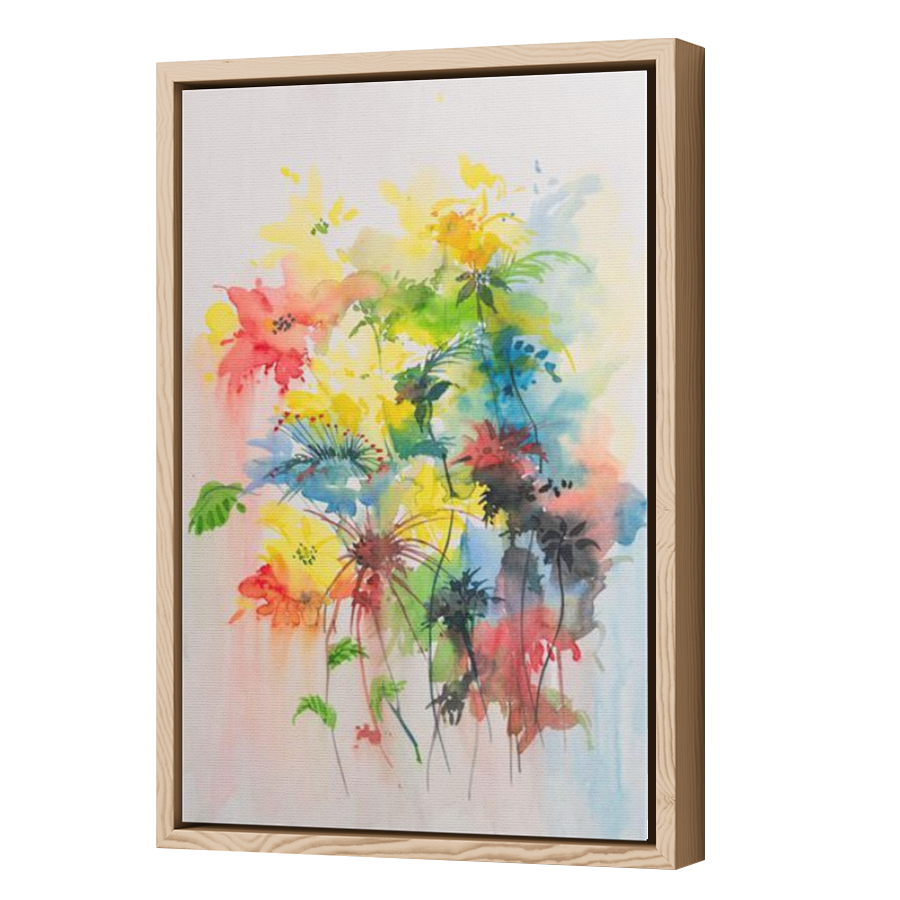 Thumbnail for Canvas - Wood Grain Floating Frame