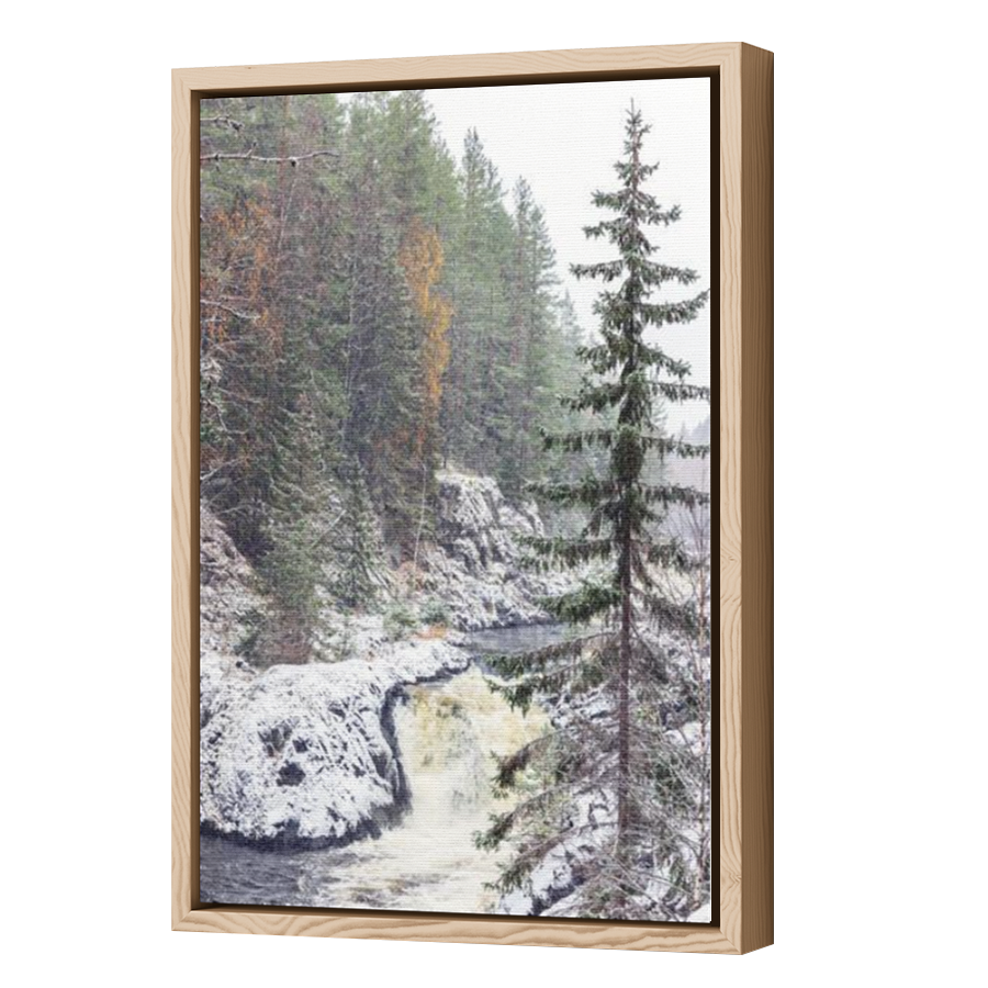 Thumbnail for Canvas - Wood Grain Floating Frame