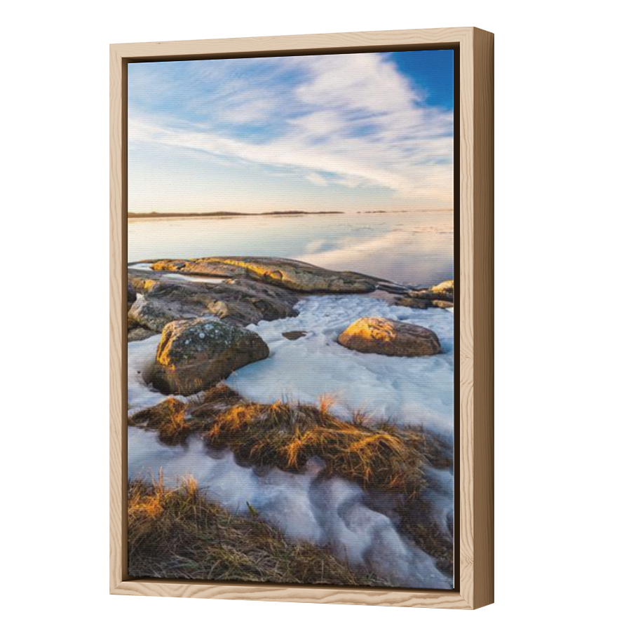 Thumbnail for Canvas - Wood Grain Floating Frame