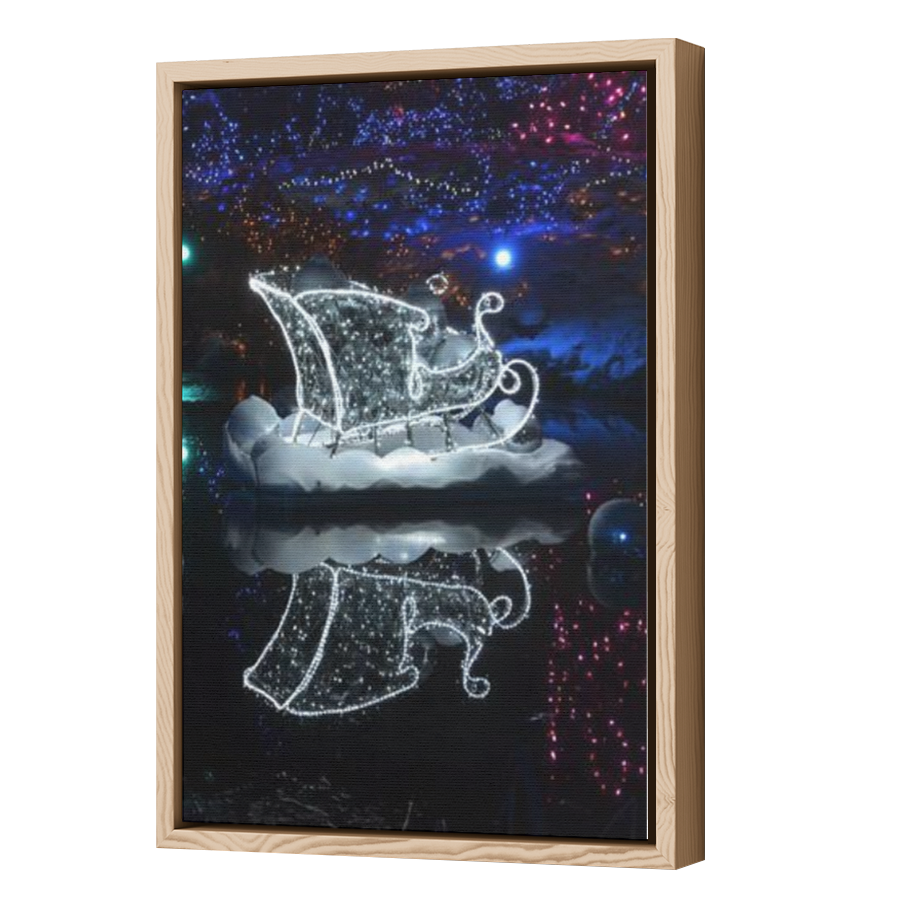 Thumbnail for Canvas - Wood Grain Floating Frame