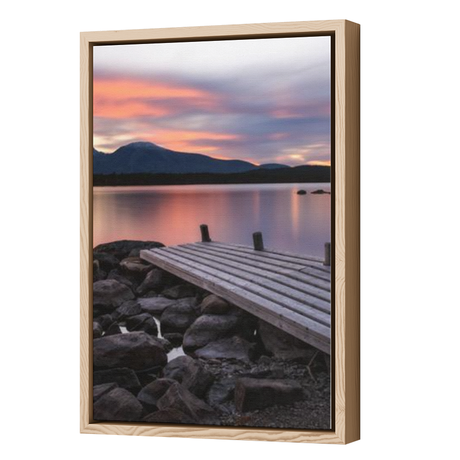 Thumbnail for Canvas - Wood Grain Floating Frame