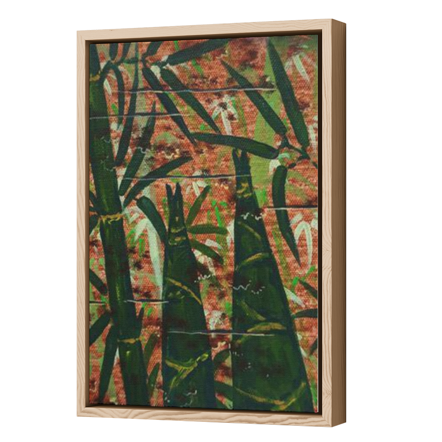 Thumbnail for Canvas - Wood Grain Floating Frame