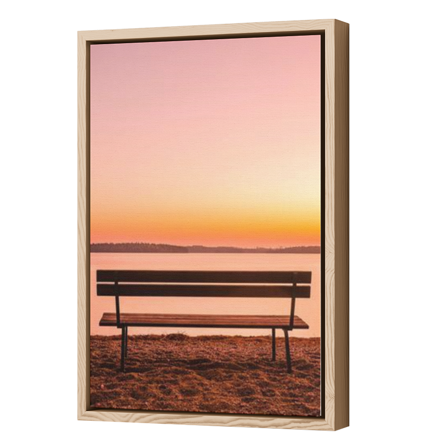 Thumbnail for Canvas - Wood Grain Floating Frame