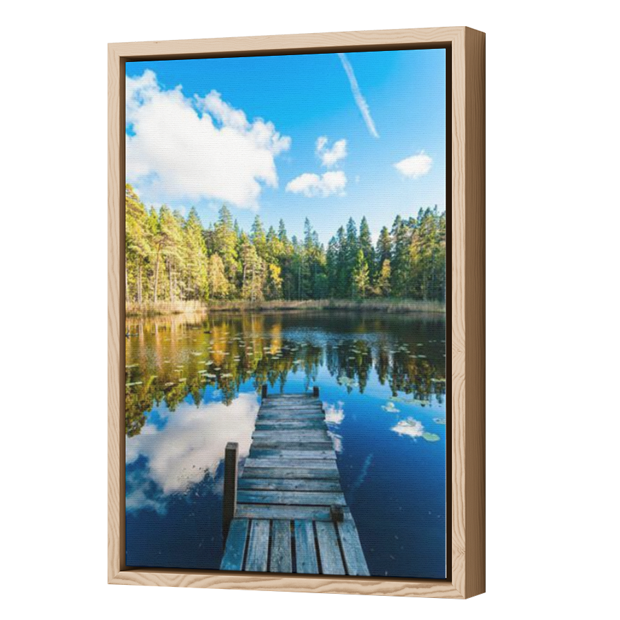 Thumbnail for Canvas - Wood Grain Floating Frame
