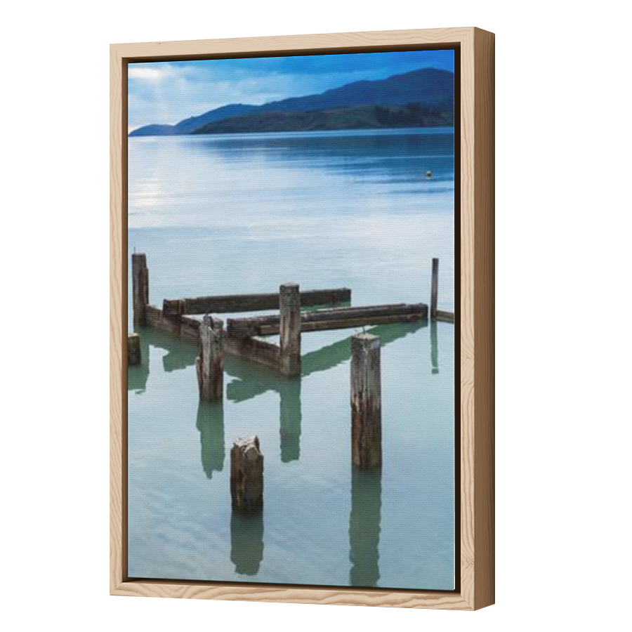 Thumbnail for Canvas - Wood Grain Floating Frame