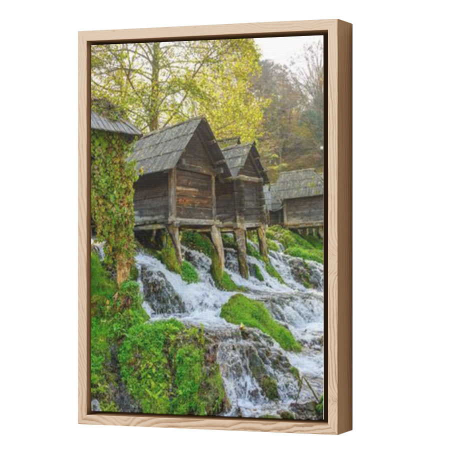 Thumbnail for Canvas - Wood Grain Floating Frame