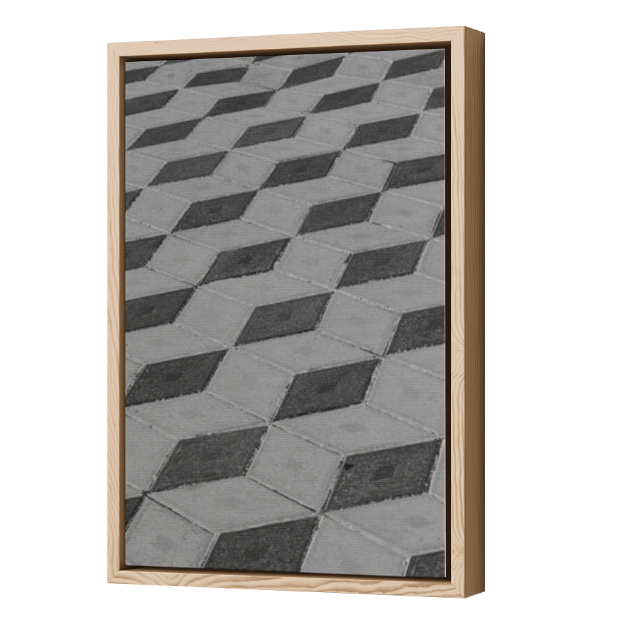 Thumbnail for Canvas - Wood Grain Floating Frame