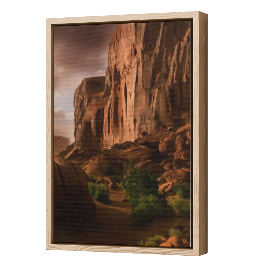 Thumbnail for Canvas - Wood Grain Floating Frame