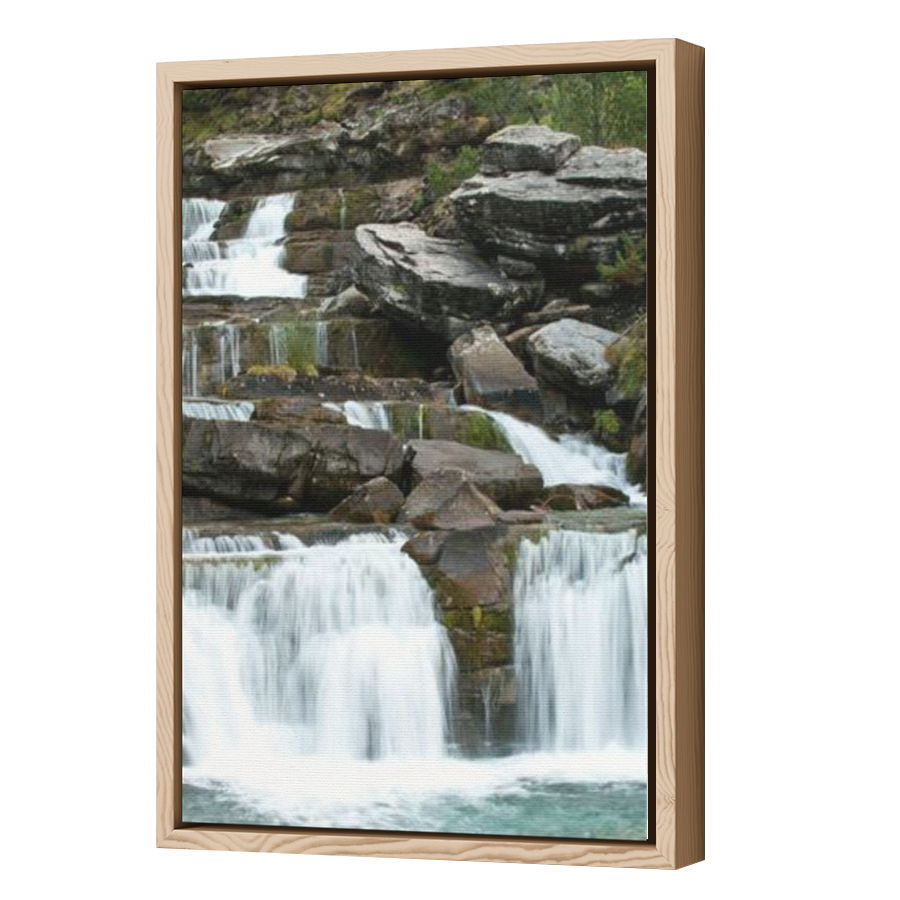 Thumbnail for Canvas - Wood Grain Floating Frame