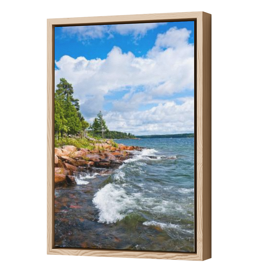Thumbnail for Canvas - Wood Grain Floating Frame