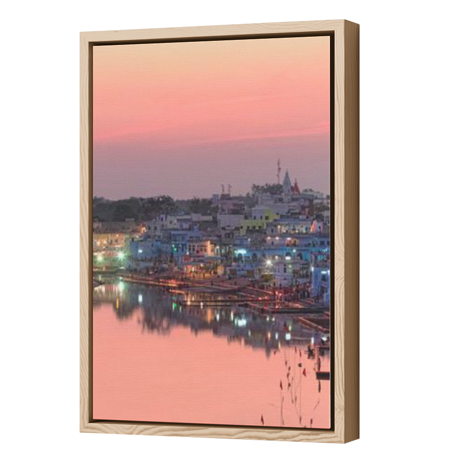 Thumbnail for Canvas - Wood Grain Floating Frame