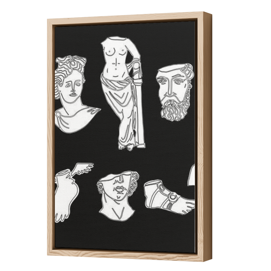 Thumbnail for Canvas - Wood Grain Floating Frame