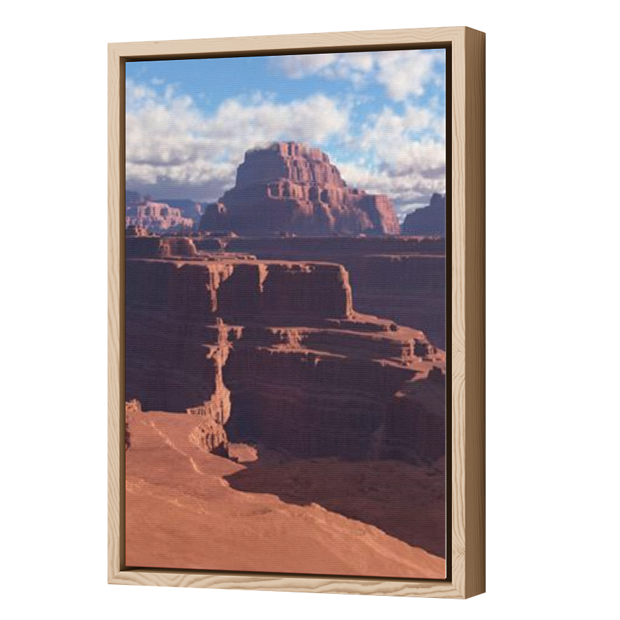 Thumbnail for Canvas - Wood Grain Floating Frame