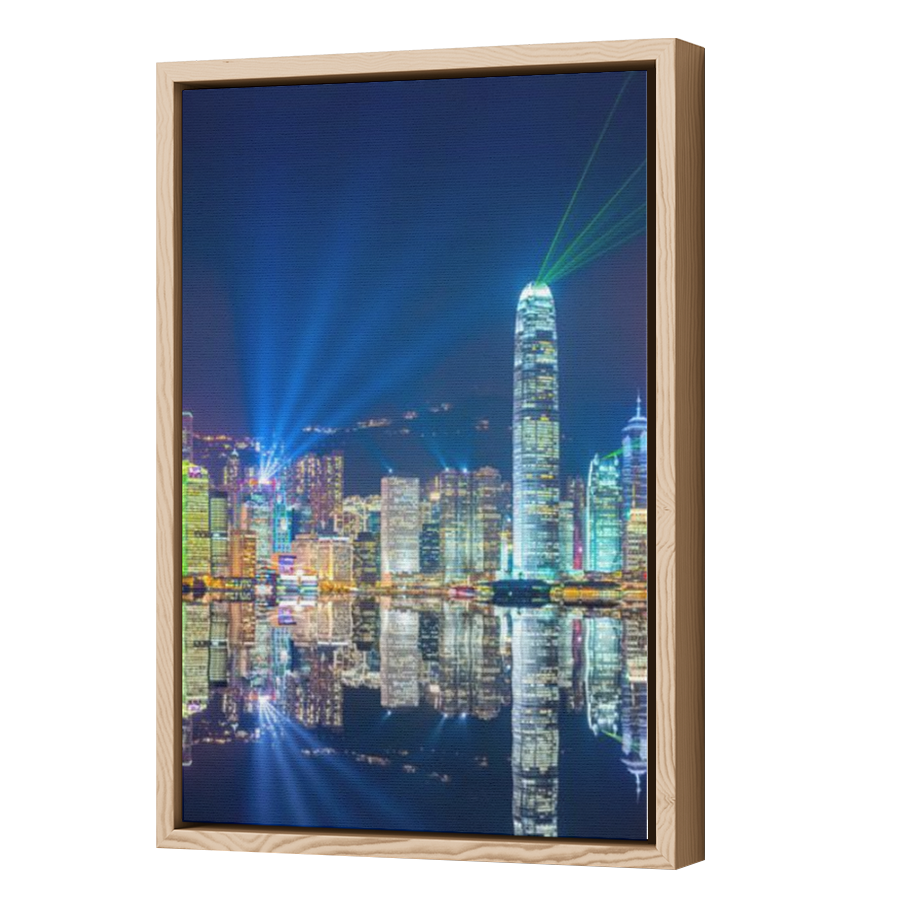 Thumbnail for Canvas - Wood Grain Floating Frame