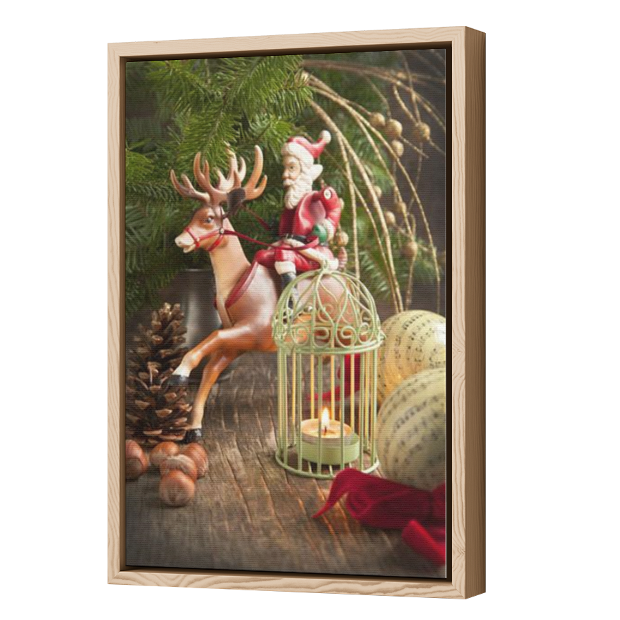 Thumbnail for Canvas - Wood Grain Floating Frame
