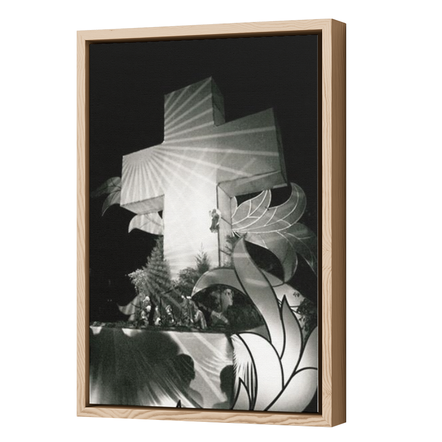 Thumbnail for Canvas - Wood Grain Floating Frame