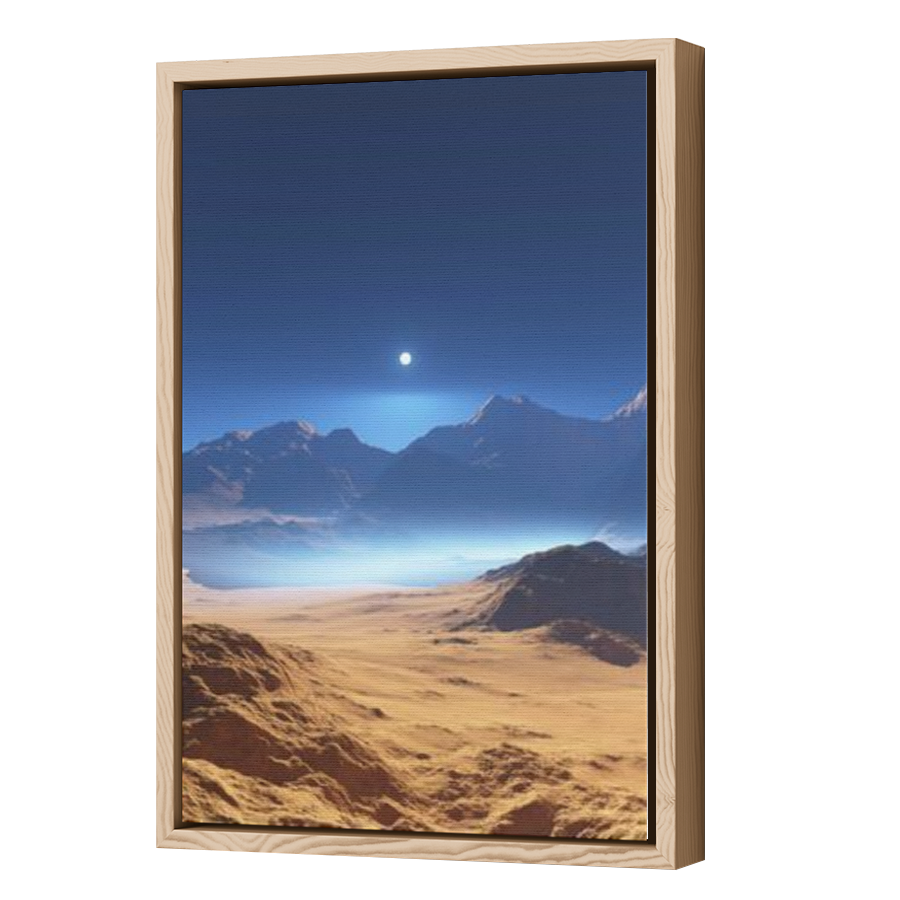 Thumbnail for Canvas - Wood Grain Floating Frame