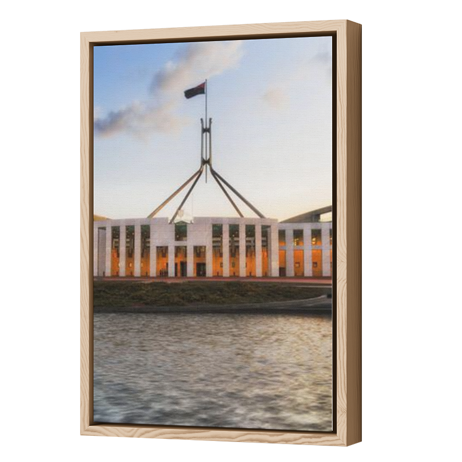 Thumbnail for Canvas - Wood Grain Floating Frame
