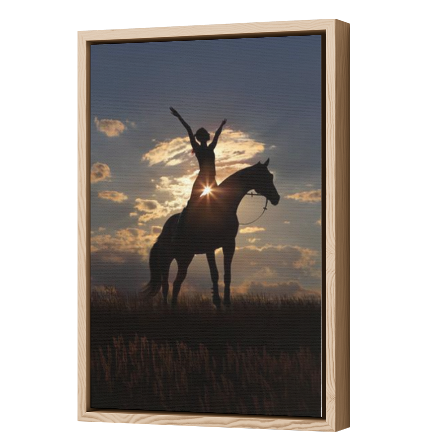 Thumbnail for Canvas - Wood Grain Floating Frame