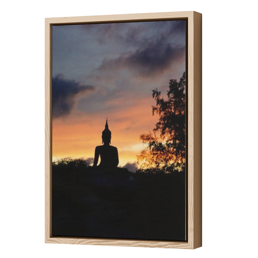 Thumbnail for Canvas - Wood Grain Floating Frame
