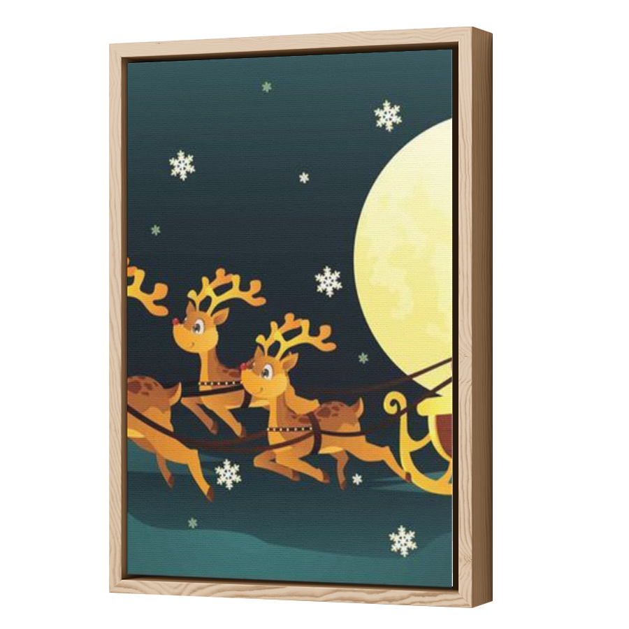 Thumbnail for Canvas - Wood Grain Floating Frame