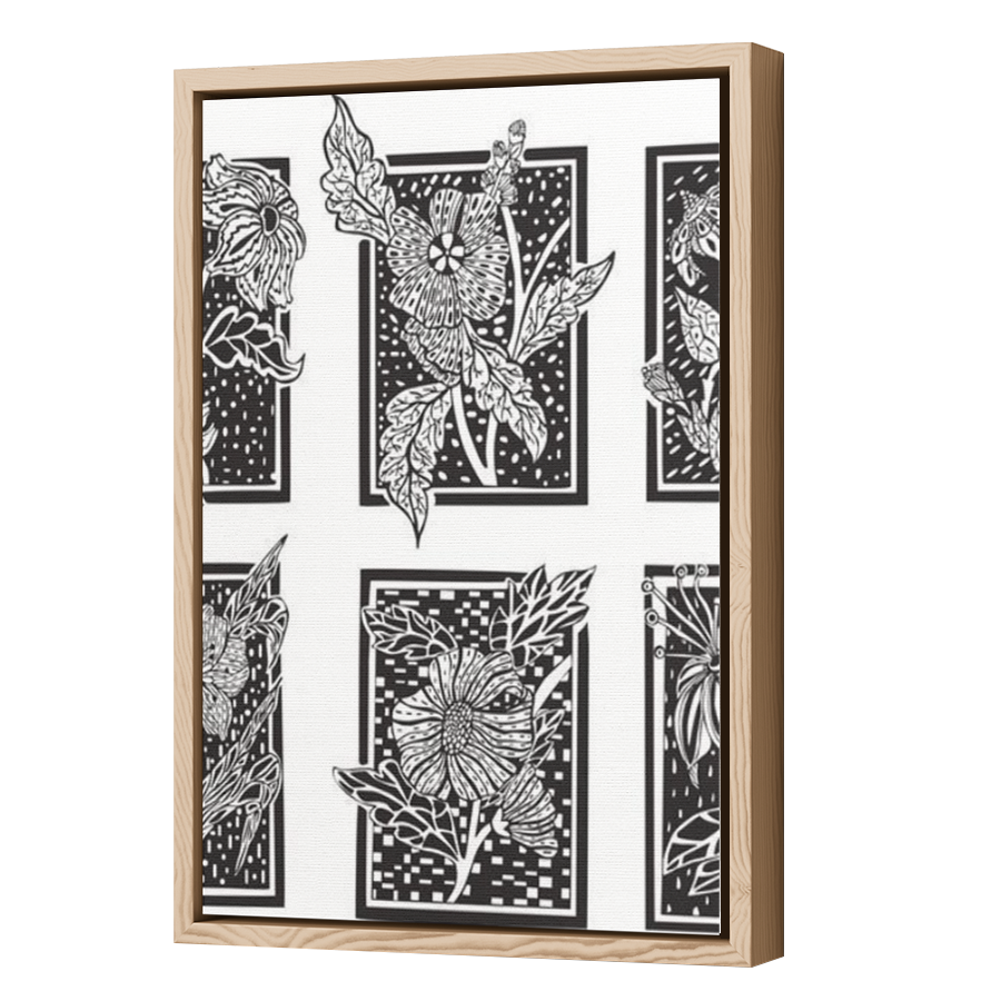 Thumbnail for Canvas - Wood Grain Floating Frame