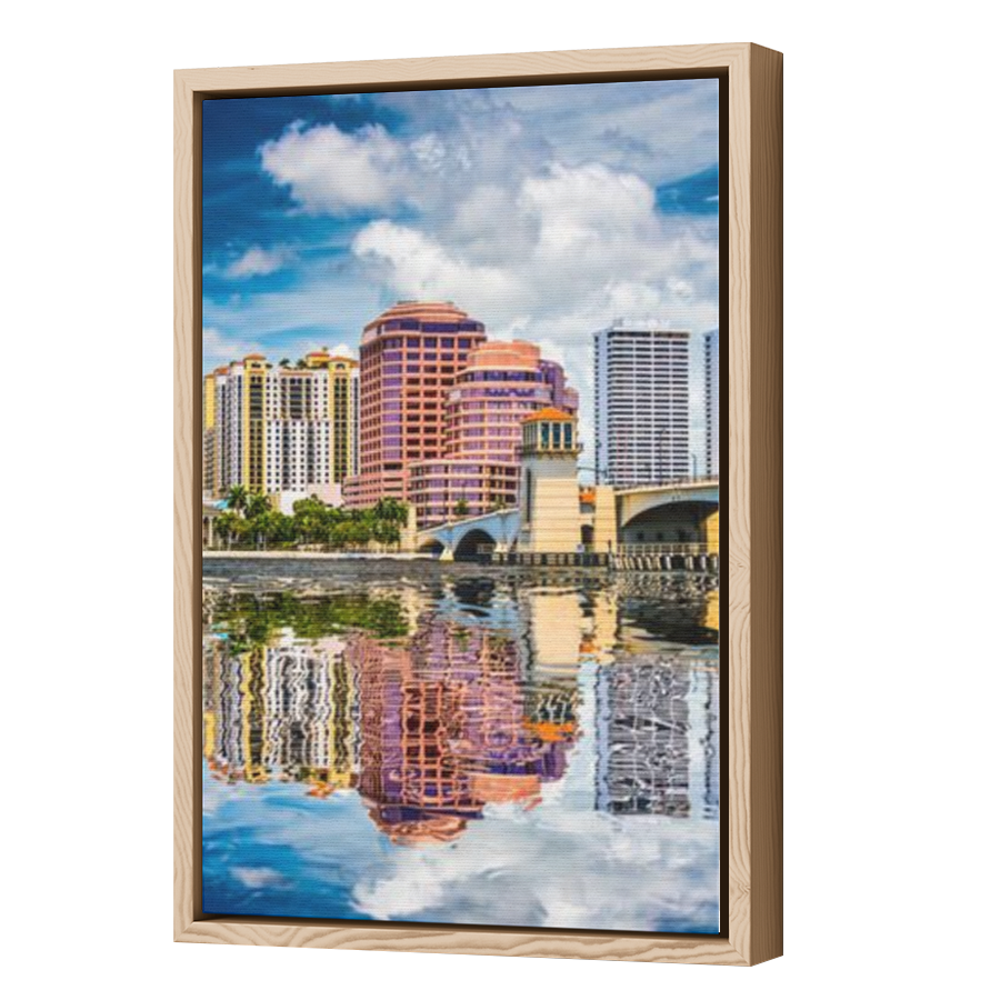 Thumbnail for Canvas - Wood Grain Floating Frame