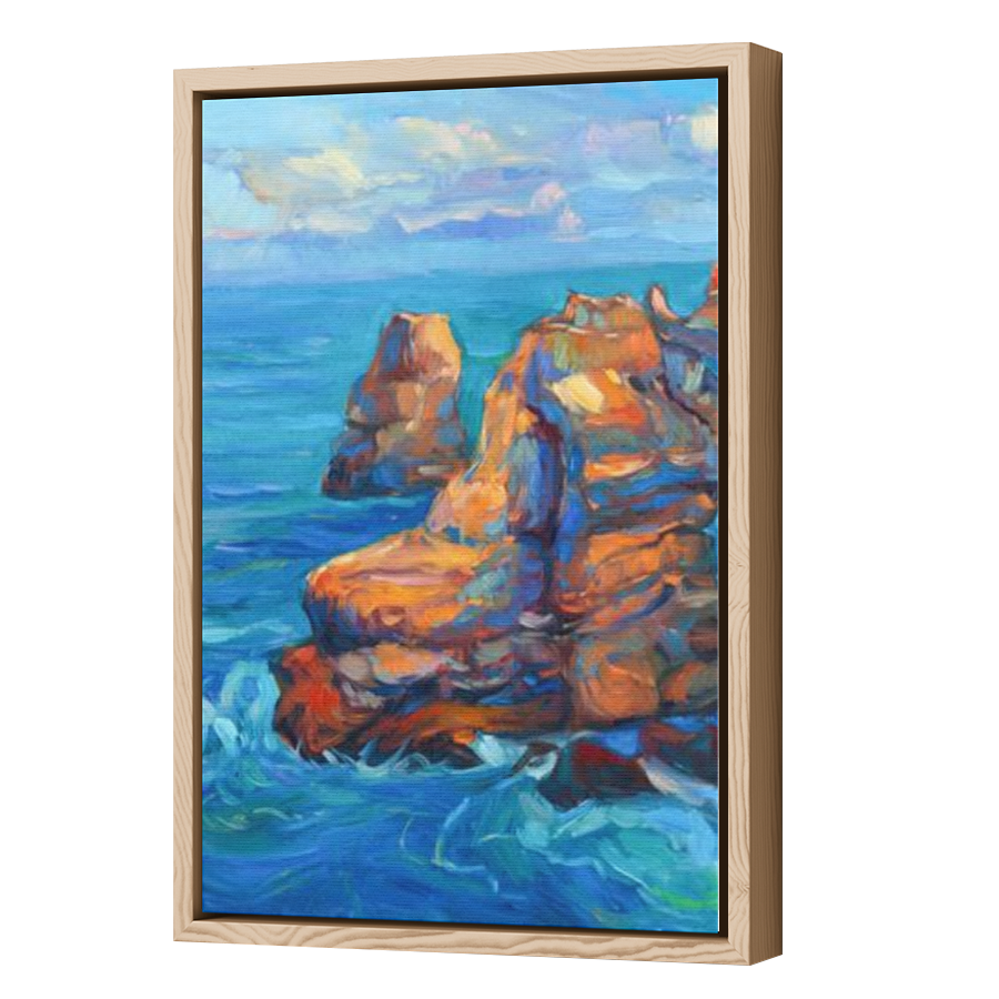 Thumbnail for Canvas - Wood Grain Floating Frame