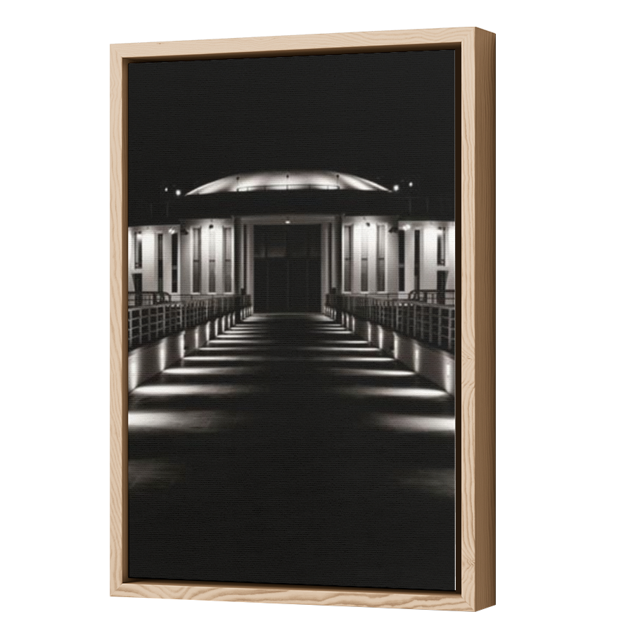 Thumbnail for Canvas - Wood Grain Floating Frame