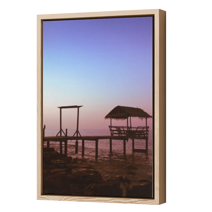 Thumbnail for Canvas - Wood Grain Floating Frame