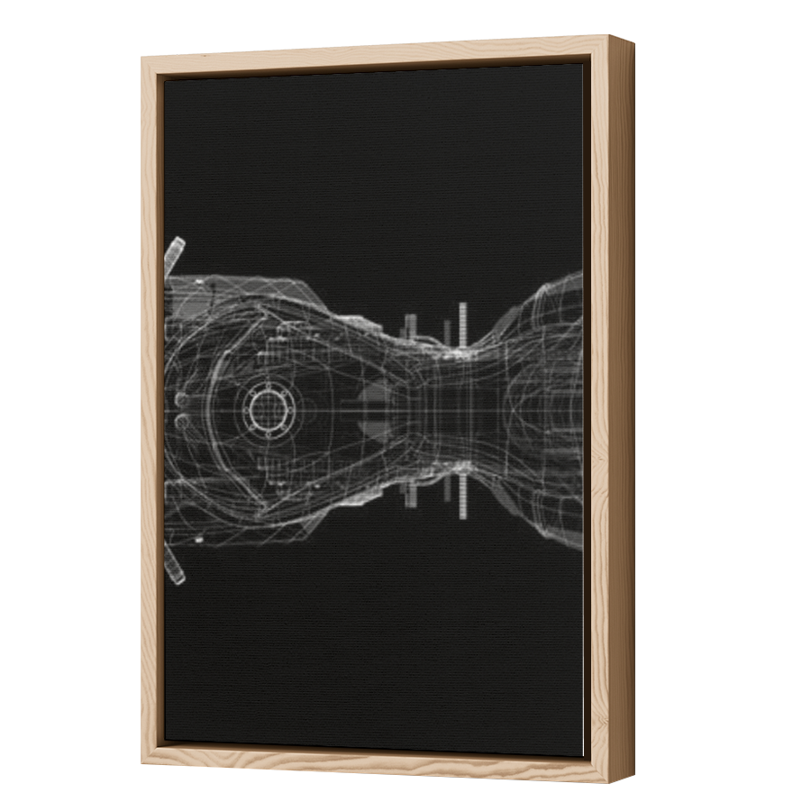 Thumbnail for Canvas - Wood Grain Floating Frame