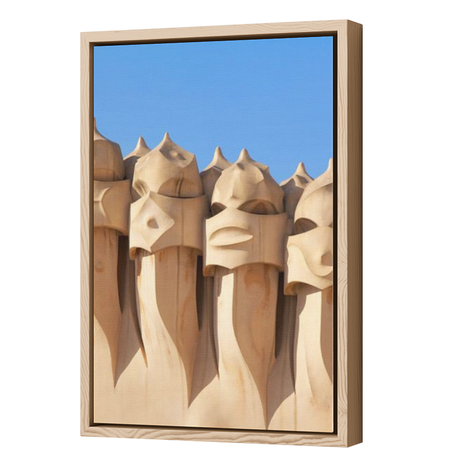 Thumbnail for Canvas - Wood Grain Floating Frame