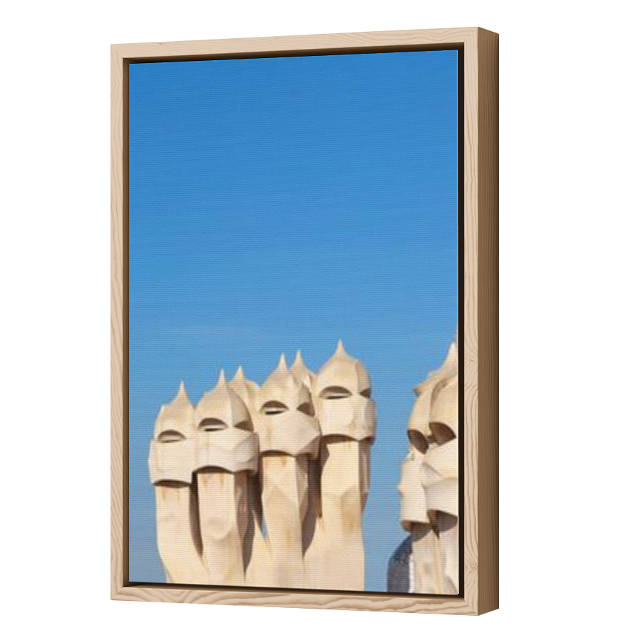 Thumbnail for Canvas - Wood Grain Floating Frame