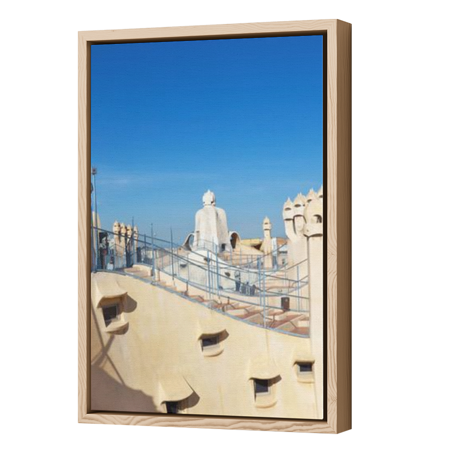 Thumbnail for Canvas - Wood Grain Floating Frame