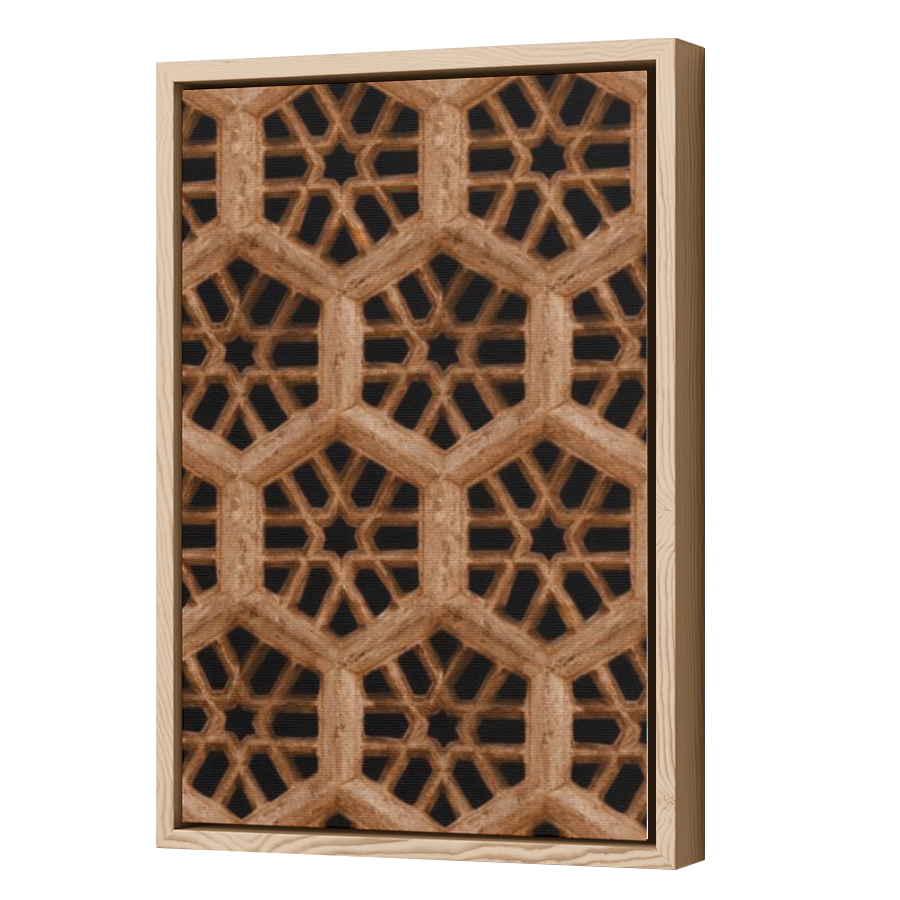 Thumbnail for Canvas - Wood Grain Floating Frame
