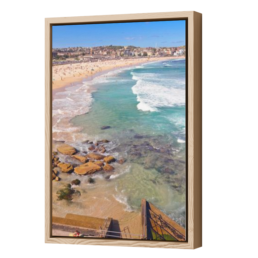Thumbnail for Canvas - Wood Grain Floating Frame