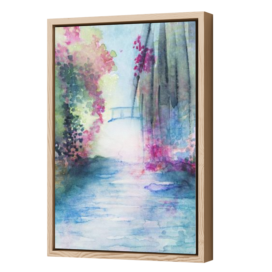 Thumbnail for Canvas - Wood Grain Floating Frame