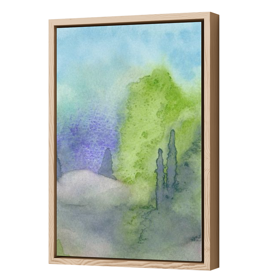 Thumbnail for Canvas - Wood Grain Floating Frame
