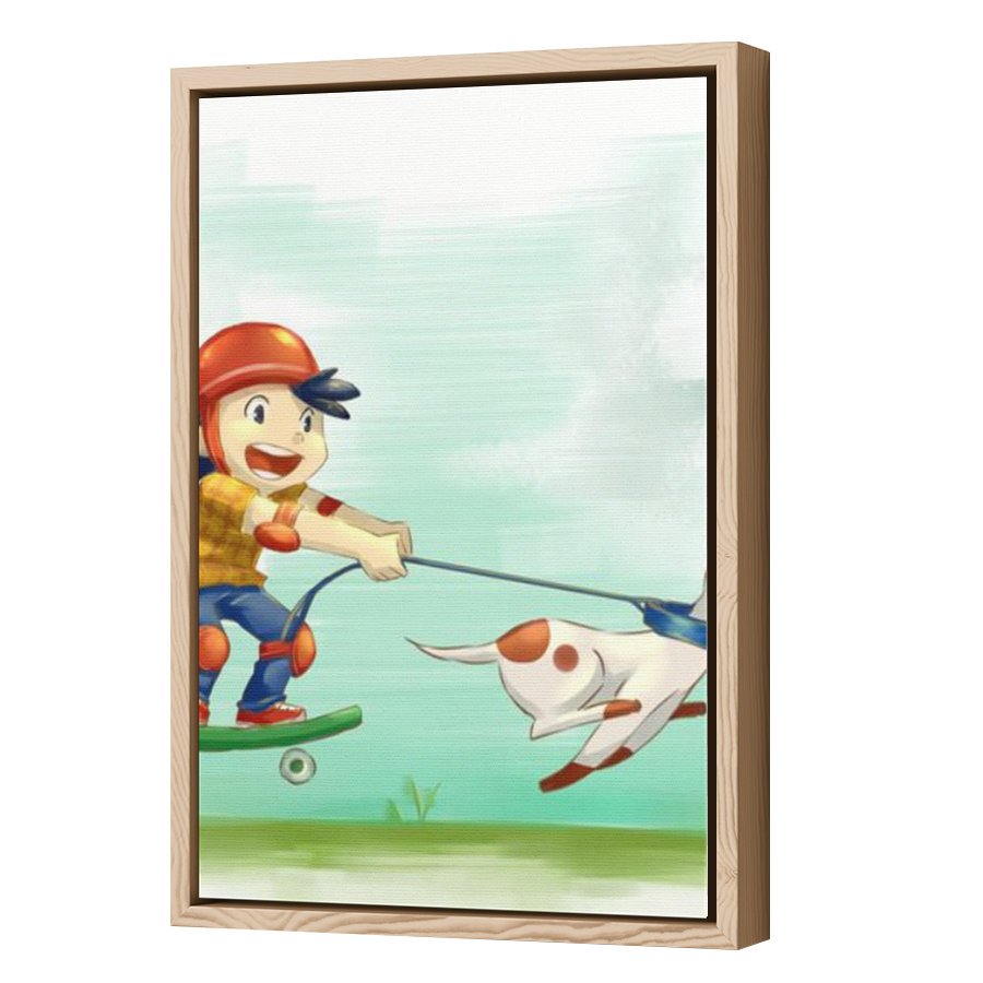 Thumbnail for Canvas - Wood Grain Floating Frame