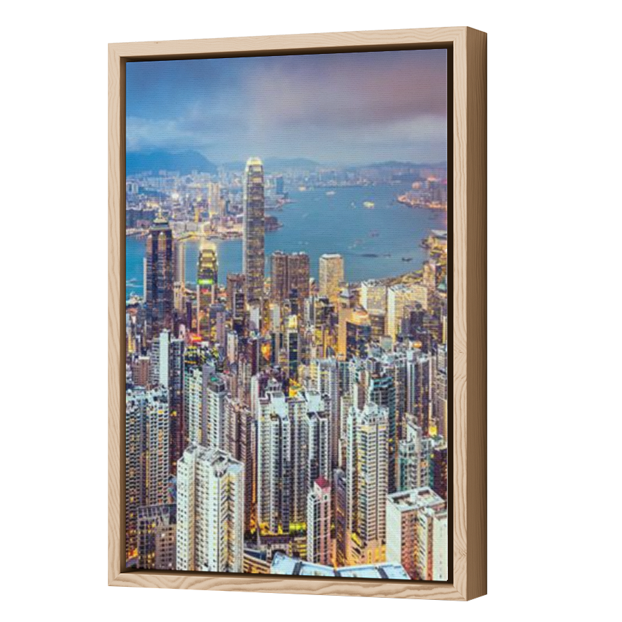 Thumbnail for Canvas - Wood Grain Floating Frame