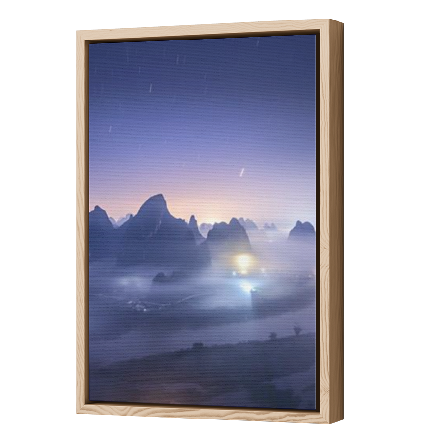 Thumbnail for Canvas - Wood Grain Floating Frame