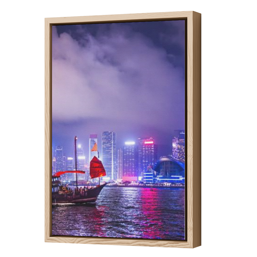 Thumbnail for Canvas - Wood Grain Floating Frame