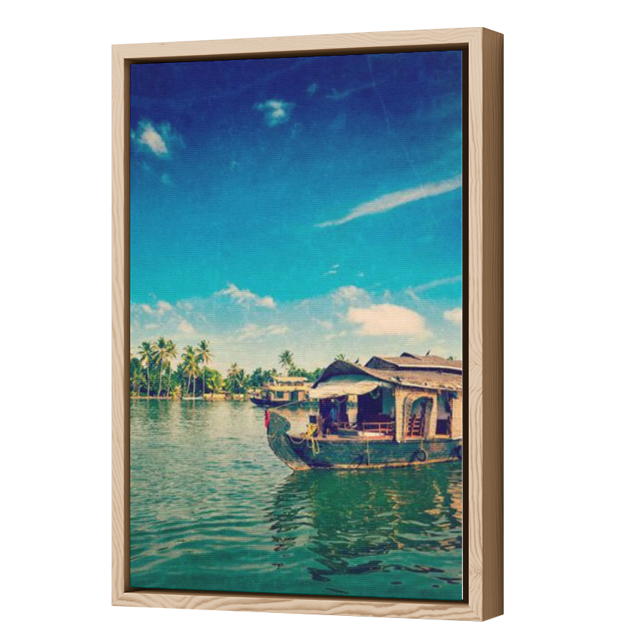 Thumbnail for Canvas - Wood Grain Floating Frame